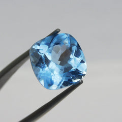 6.75 Ct Loose Gemstone CERTIFIED Square Cushion Cut Jwelery Making Sapphire Blue