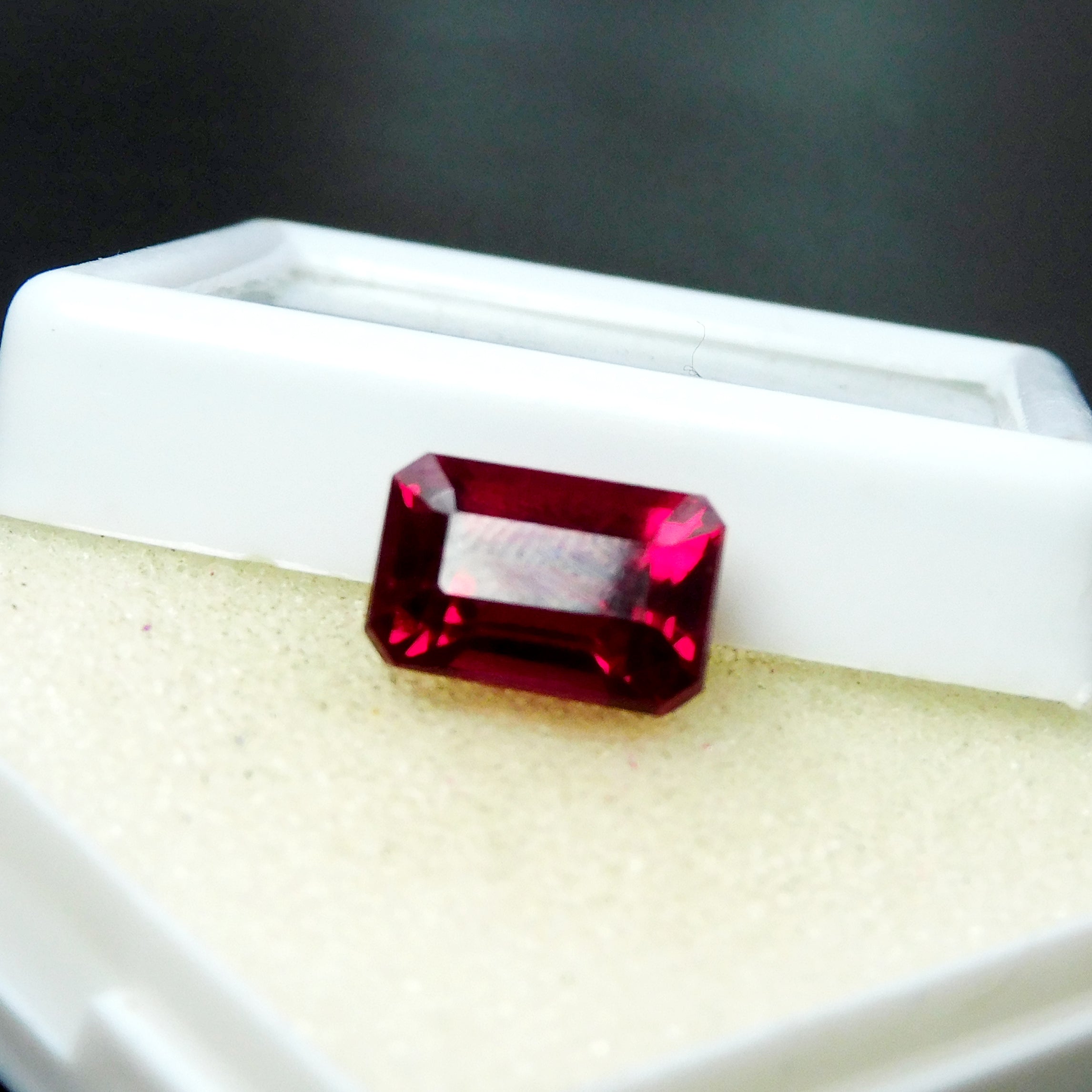 Pigeon Red Emerald Cut Natural Ruby Red 7.80 Carat Loose Gemstone Certified