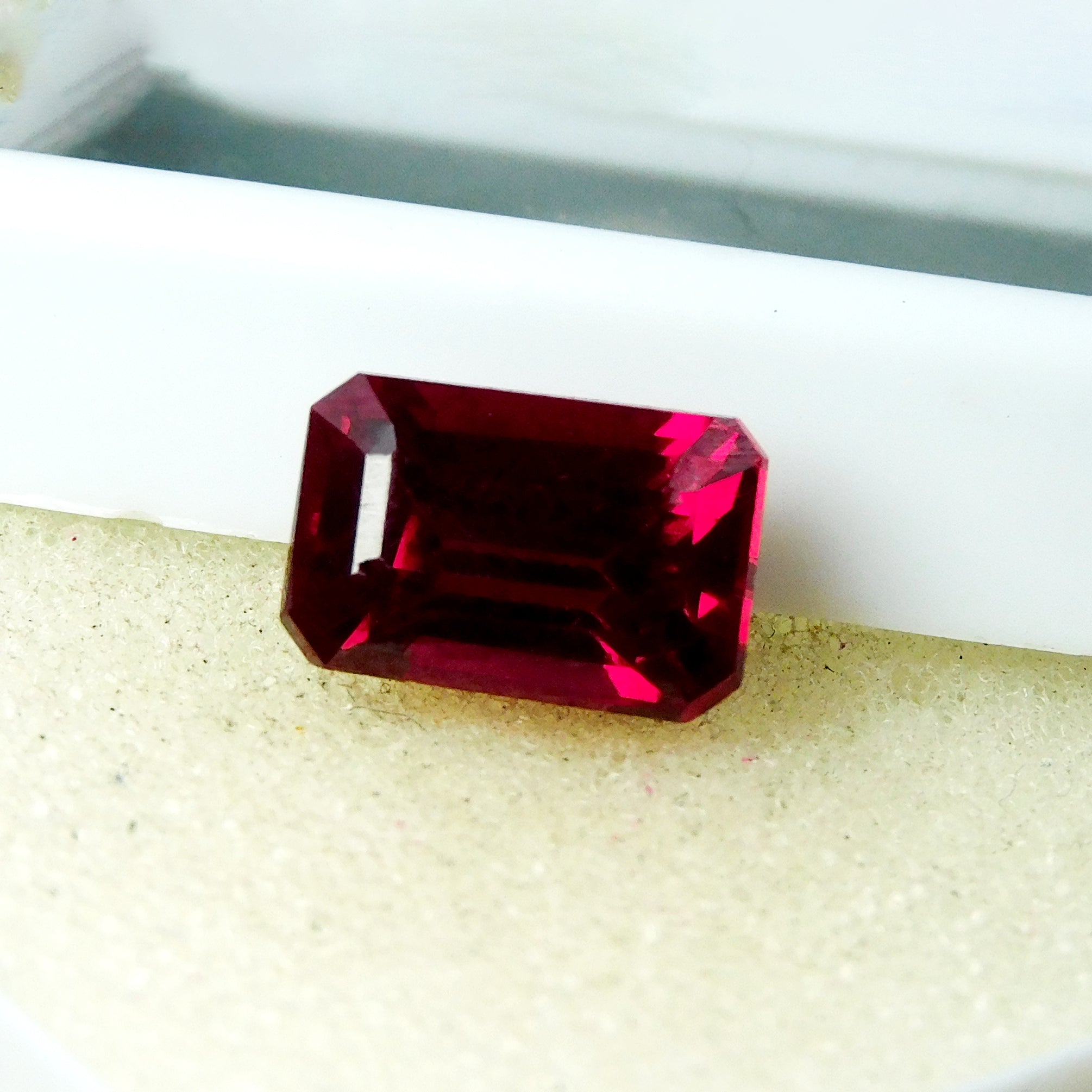 Pigeon Red Emerald Cut Natural Ruby Red 7.80 Carat Loose Gemstone Certified