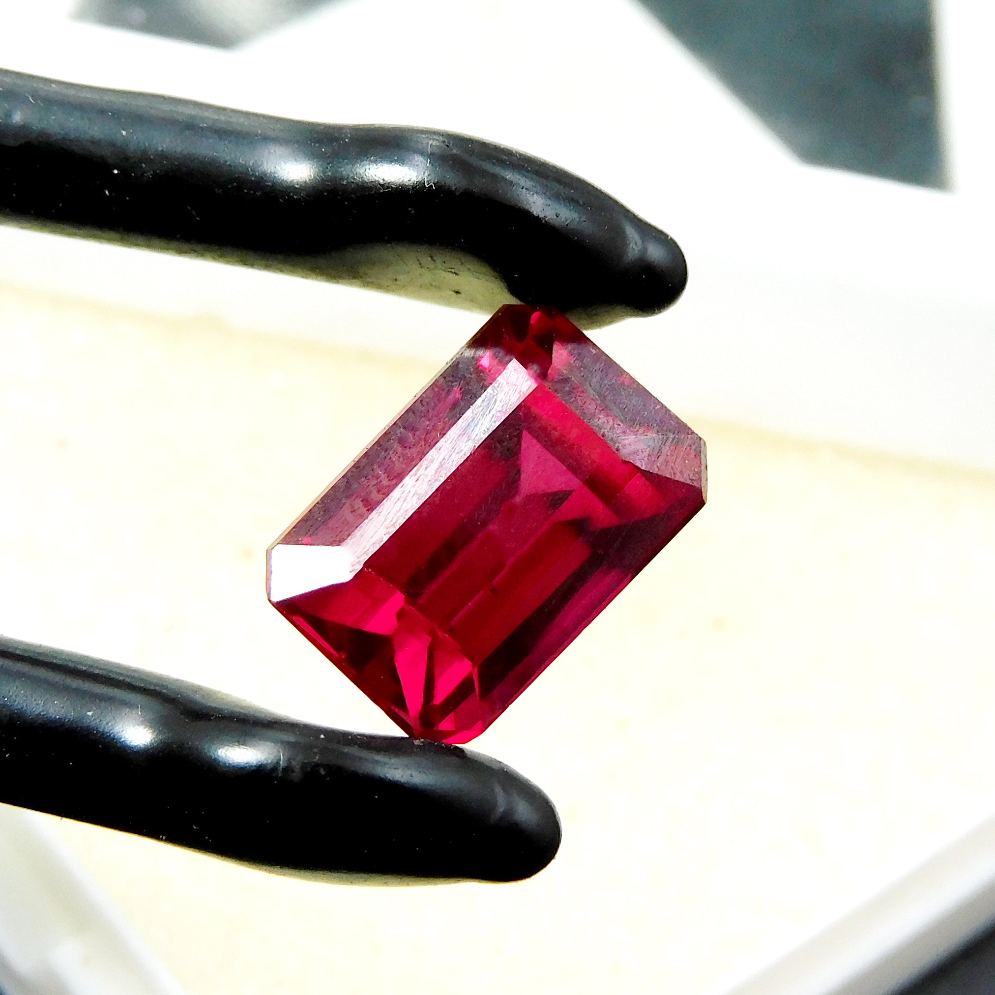 Pigeon Red Emerald Cut Natural Ruby Red 7.80 Carat Loose Gemstone Certified