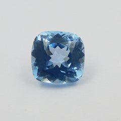 Square Cushion Shape Blue 3.85 Carat Natural Sapphire Loose Gemstone CERTIFIED