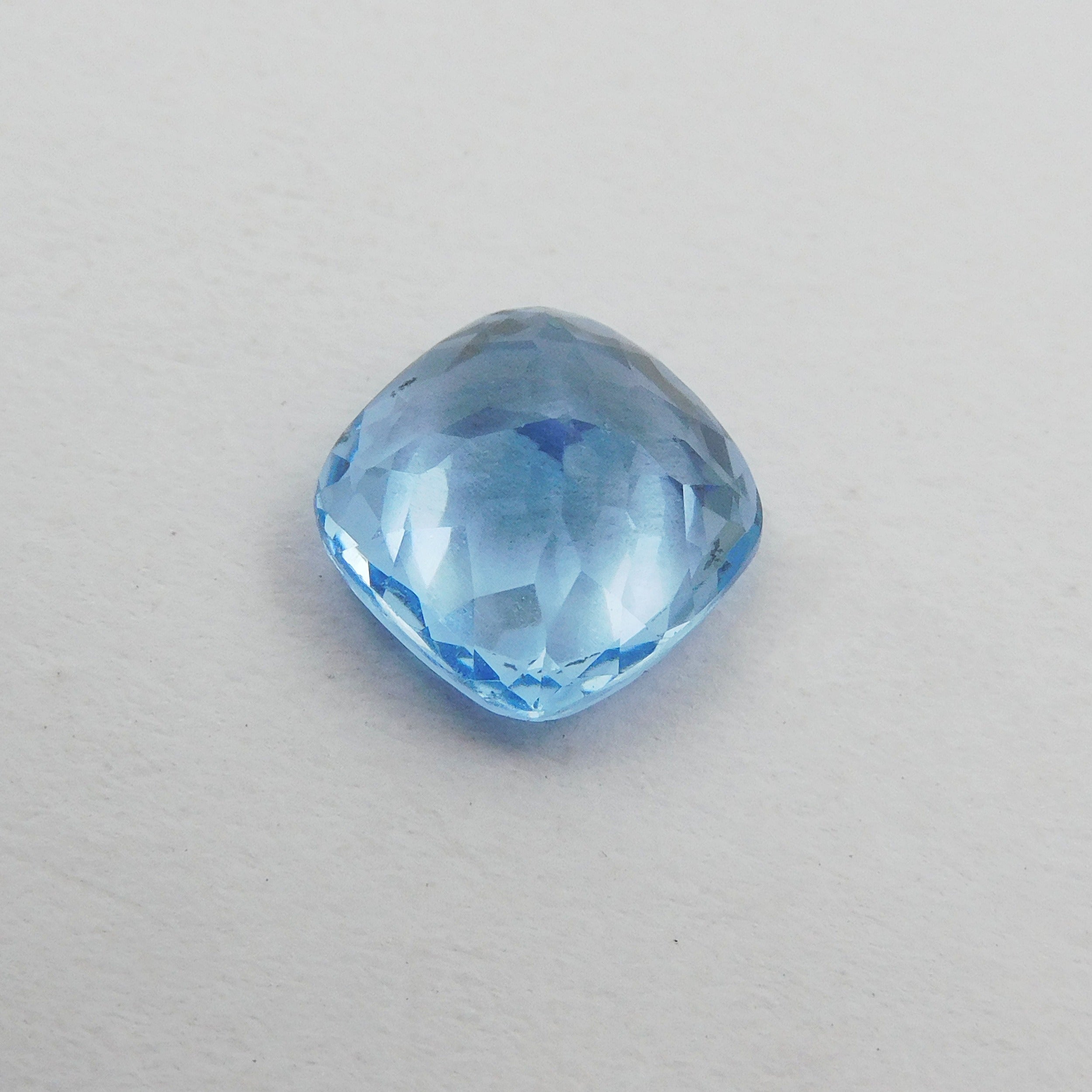 Square Cushion Shape Blue 3.85 Carat Natural Sapphire Loose Gemstone CERTIFIED