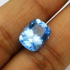 Natural Blue Sapphire Cushion Shape 5.05 Ct Loose Gemstone CERTIFIED Ring Size