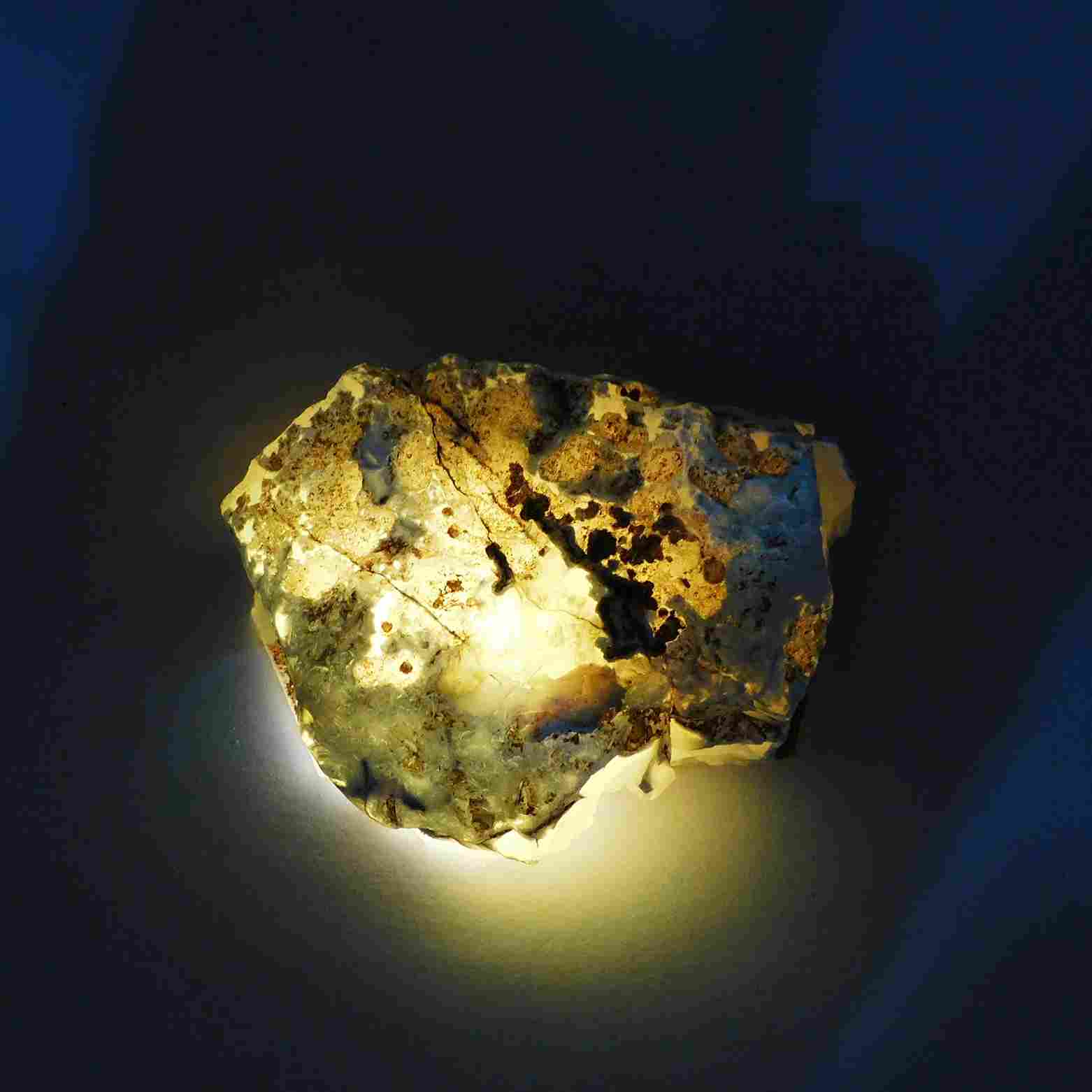 Certified natural white opal rough stone