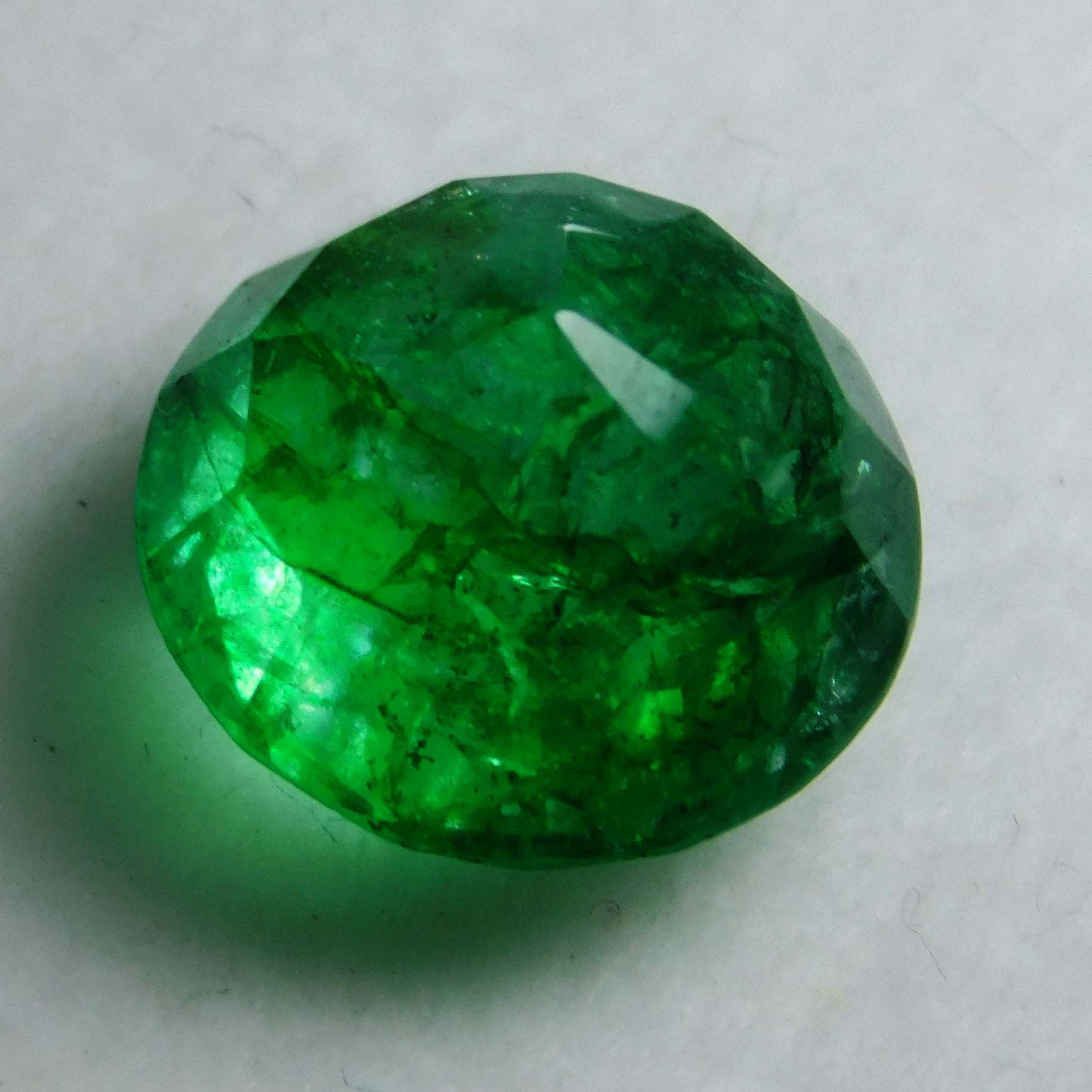 5.23 Ct Natural CERTIFIED Emerald Round Cut Green Colombian Loose Gemstone