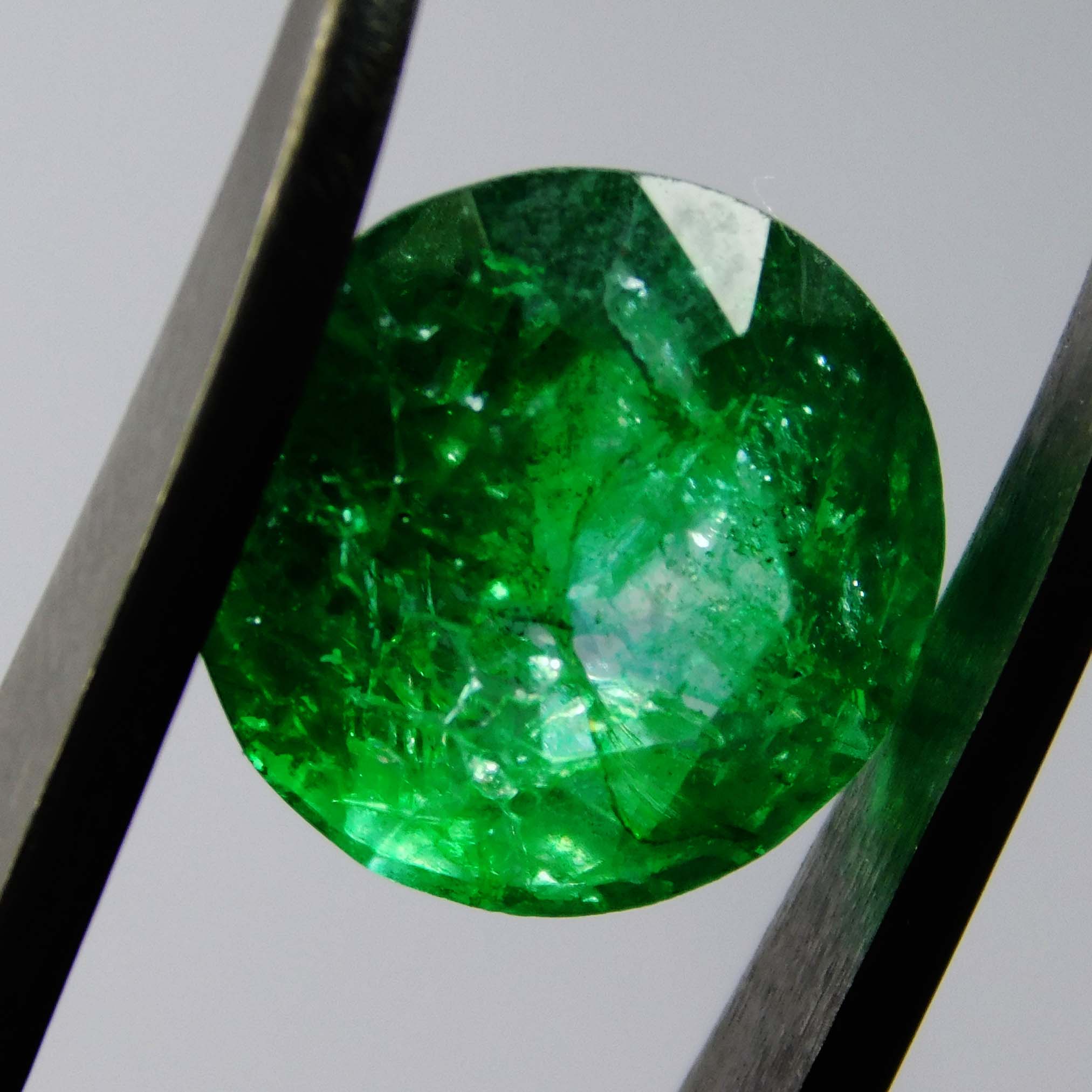 5.23 Ct Natural CERTIFIED Emerald Round Cut Green Colombian Loose Gemstone