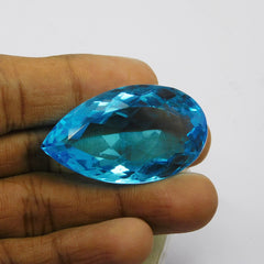 Shop Smart, Save on Sapphires 87.00 Ct Lab-Created Blue Sapphire Loose Gemstone Certified Pear Cut