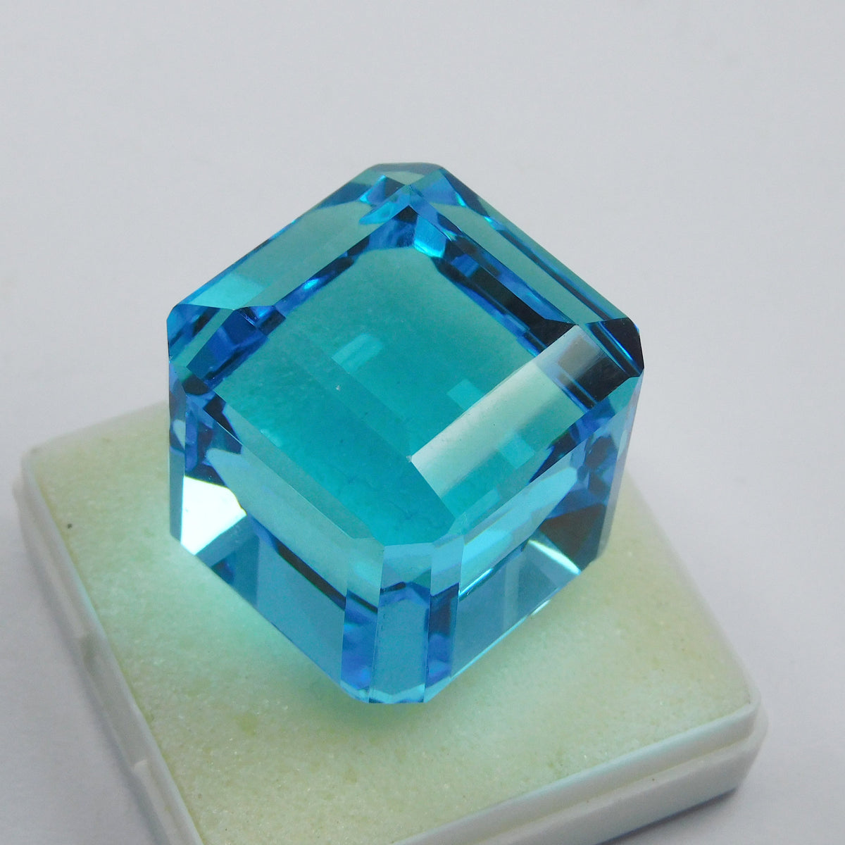 190.30 Ct Lab-Created Blue Sapphire Cube Cut Certified Loose Gemstone | Free Delivery Free Gift | Sale On Sapphire