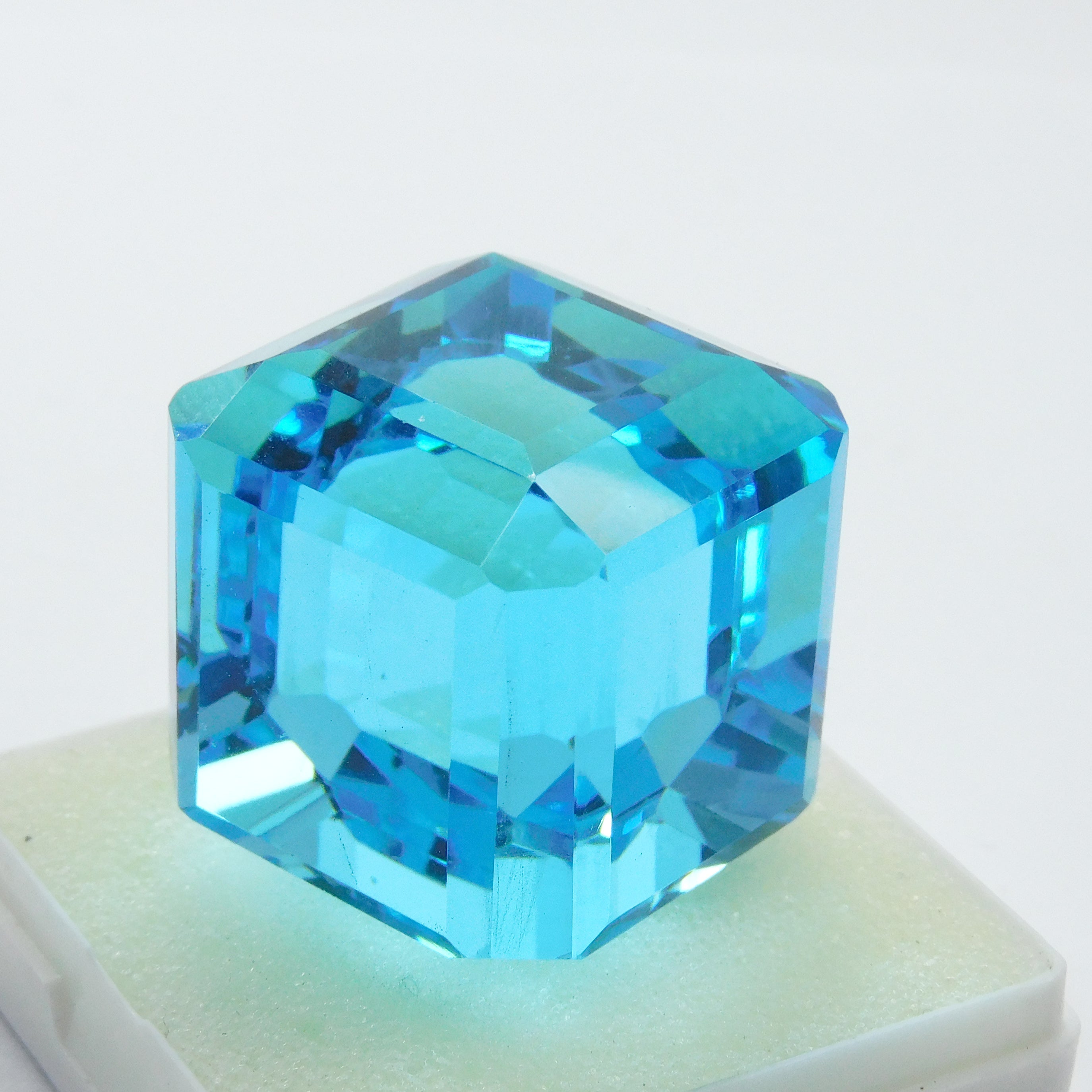 190.30 Ct Lab-Created Blue Sapphire Cube Cut Certified Loose Gemstone | Free Delivery Free Gift | Sale On Sapphire