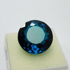 Round Cut Lab-Created Blue Sapphire 56.50 Ct Loose Gemstone Certified | Free Delivery Free Gift | Pendant Size Stone