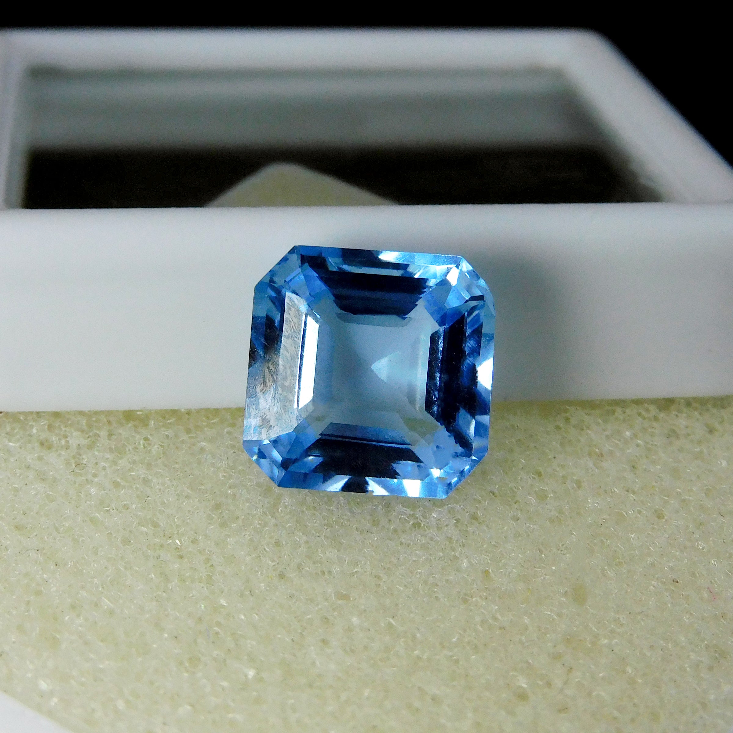 6.55 Ct Natural Blue Sapphire Square Cut Ring Size CERTIFIED Loose Gemstone