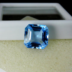 6.55 Ct Natural Blue Sapphire Square Cut Ring Size CERTIFIED Loose Gemstone