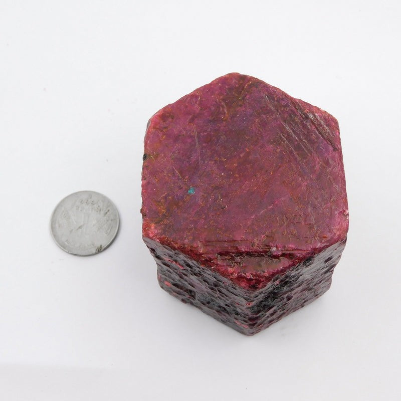 Natural Burmese Ruby Rough before cutting high resolution product shot