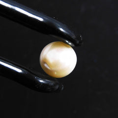 Amazing Offer On Pearl Gem !! South Sea Pearl Round Shape 4.20 Carat Natural SEA White Pearl Certified Loose Gemstone