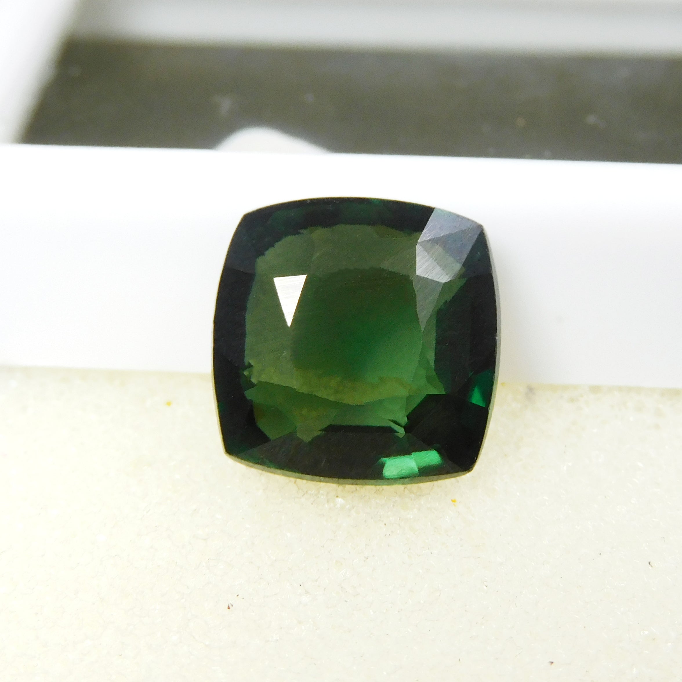 Natural Tourmaline Green Square Cushion Cut 8.45 Ct CERTIFIED Loose Gemstone