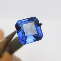 Exclusive Offer !!! Natural Certified 9.65 Carat Square Cut Blue Dark Tanzanite Loose Gemstone | Free Shipping With Extra Special Gift | Charming Tanzanite" DARK BLUE "