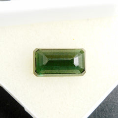 Natural 10.20 Ct Green Tourmaline CERTIFIED Emerald Cut Loose Gemstone