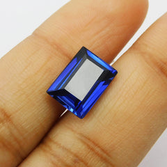 Emerald Cut Natural Certified 10.00 Carat Tanzanite Blue Loose Gemstone | Bright Blue Color Gem | Best Offer