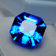 Natural Tanzanite Blue Square Cut 10.70 Ct CERTIFIED Loose Gemstone For Jewelry A-2991