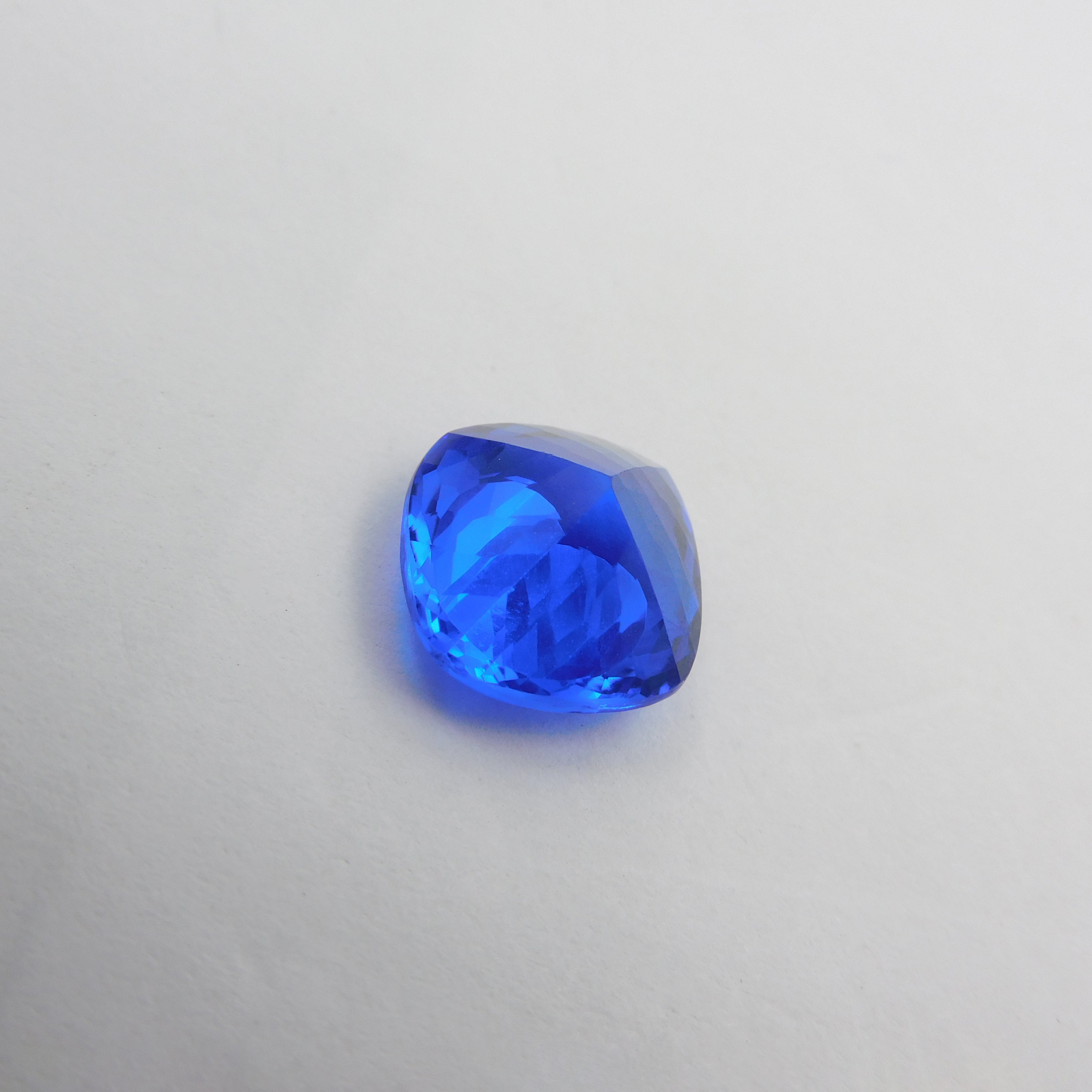 10.65 Ct Natural Blue Tanzanite Square Cushion Cut CERTIFIED Loose Gemstone