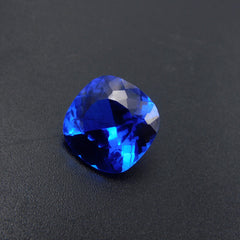 Natural Blue Tanzanite Square Cushion Cut CERTIFIED 12.85 Carat Loose Gemstone