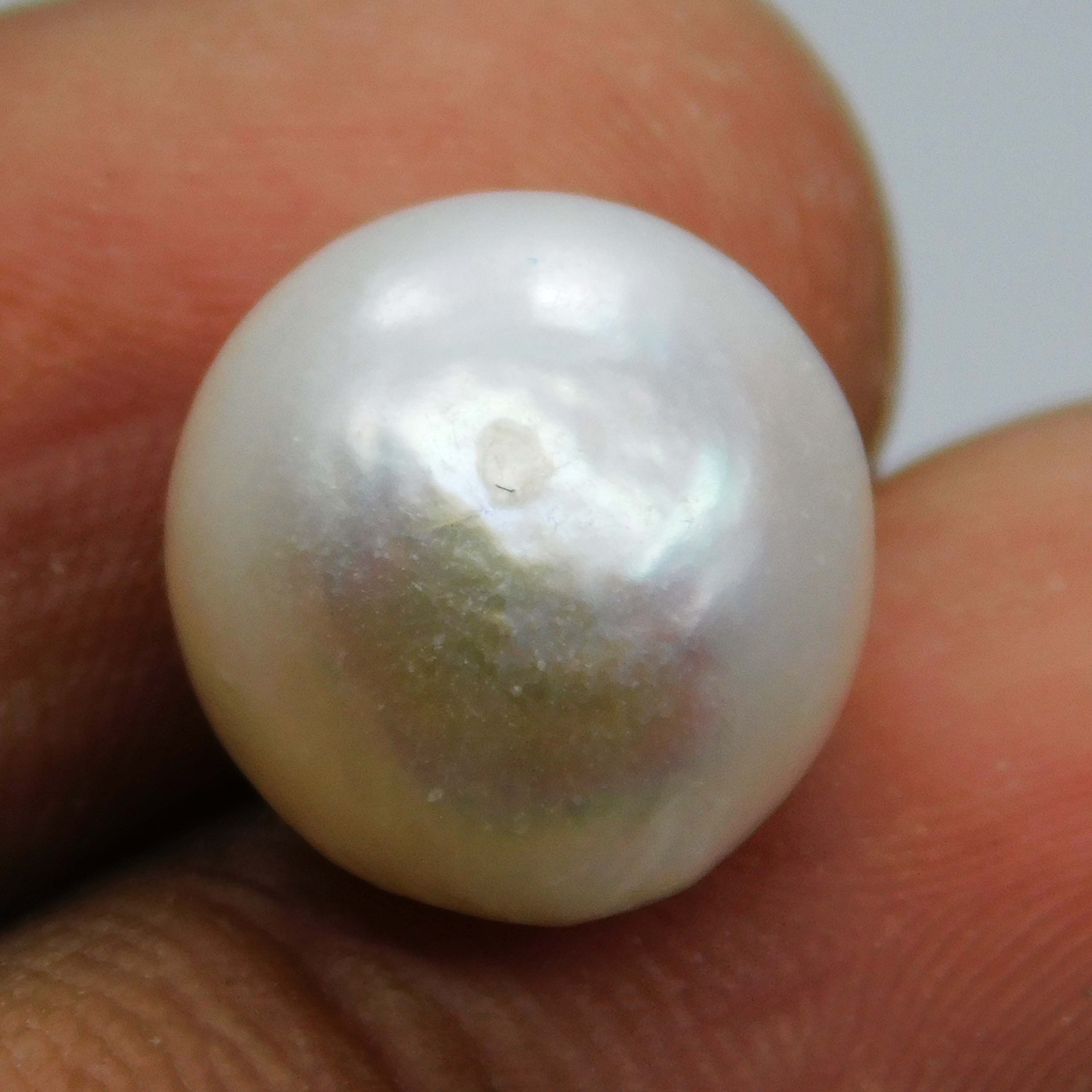 7.45 Ct 11 MM White MABE South Pacific SEA CERTIFIED Loose Gemstones PEARL.