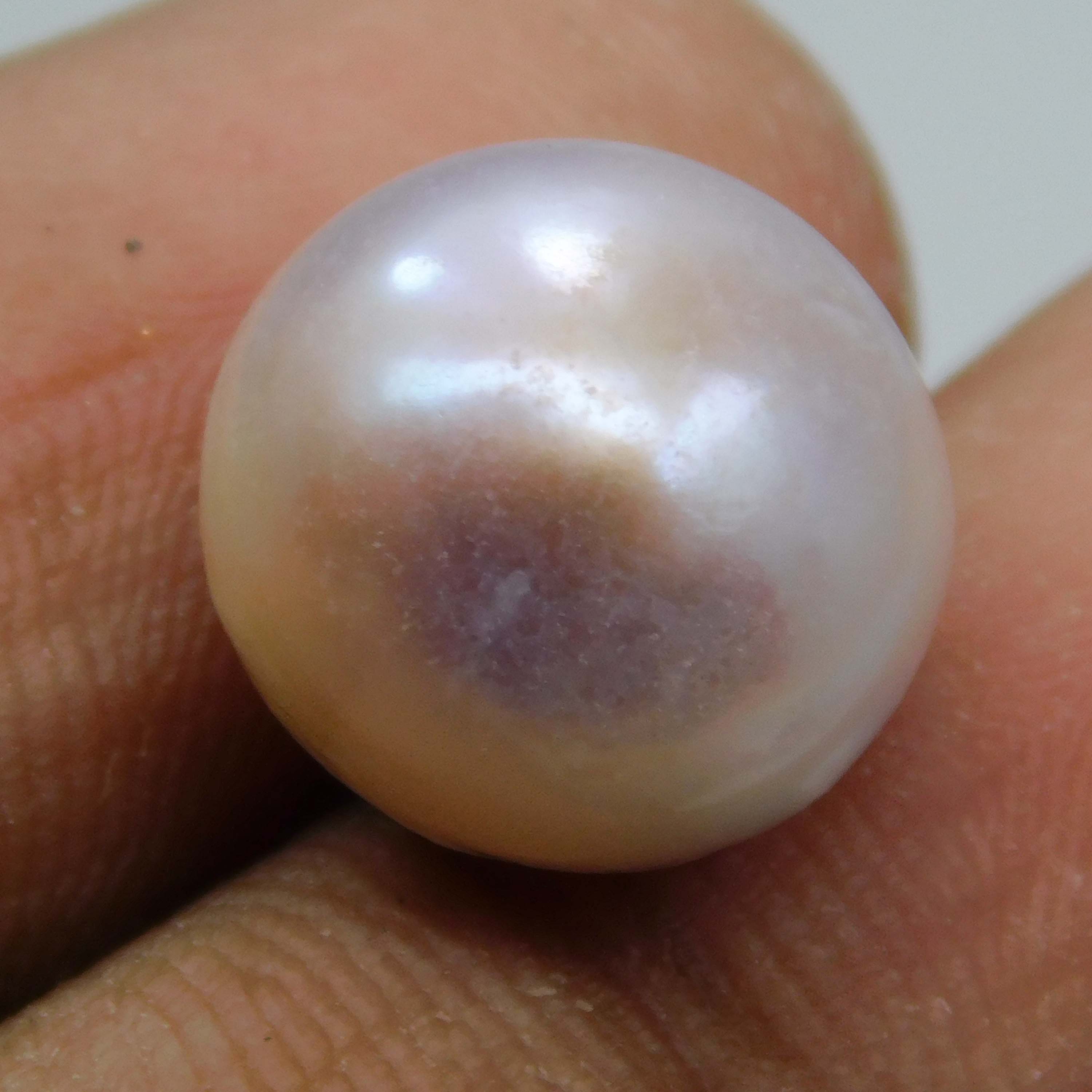 CERTIFIED 11 MM White MABE South Pacific SEA Loose PEARL Ring Size