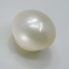 7 Ct Natural Pacific Sea Pearl 10 mm White Mabe South Loose Gemstone CERTIFIED