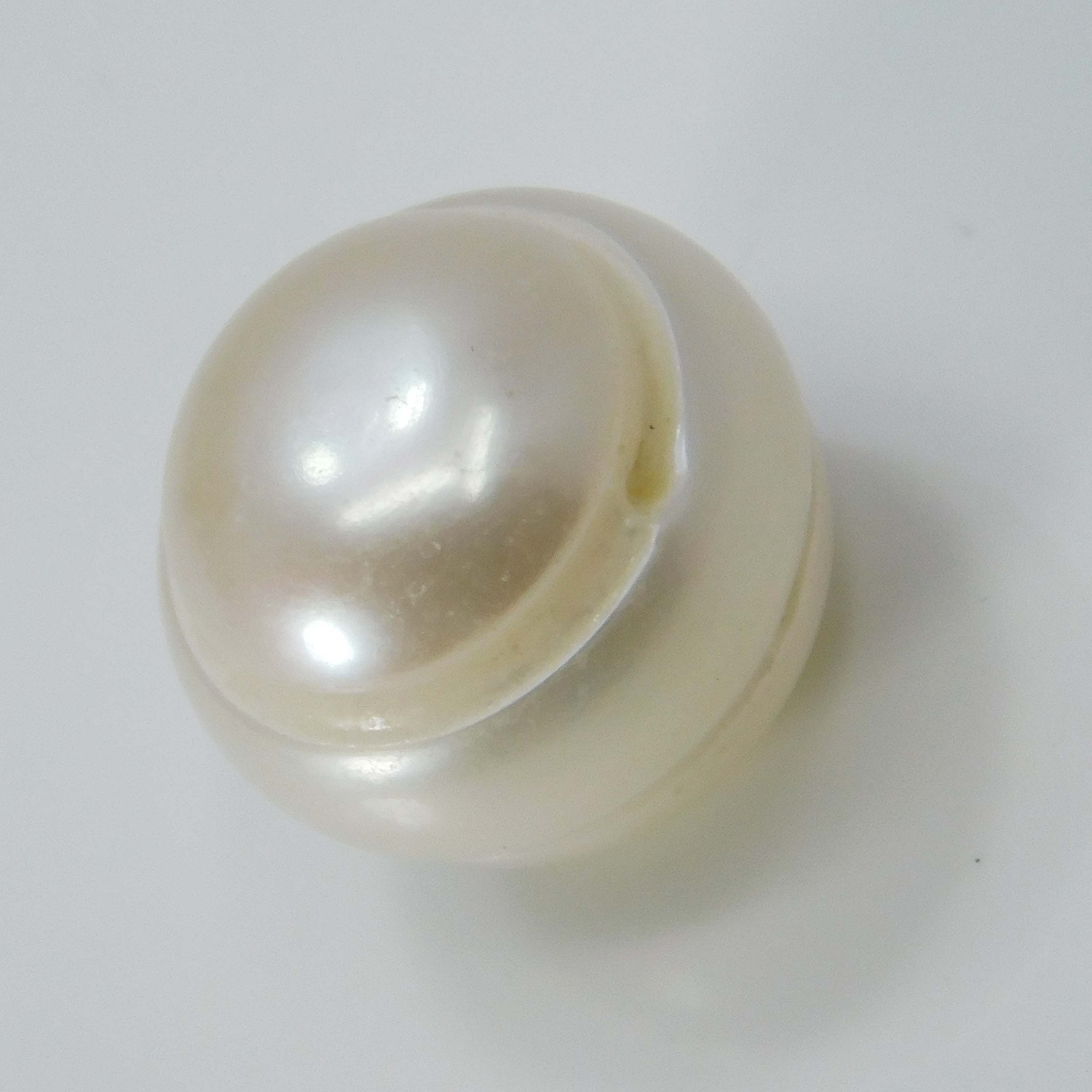 White MABE South Pacific SEA 11 MM 9.65 Loose Gemstone PEARL CERTIFIED