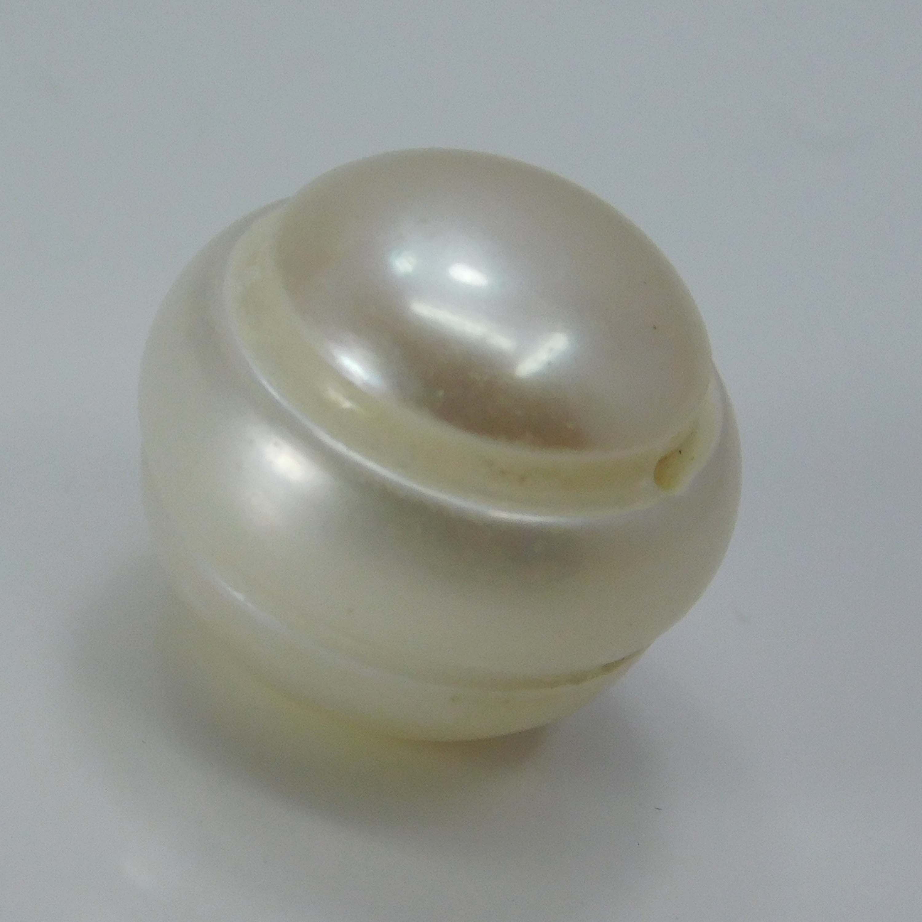 White MABE South Pacific SEA 11 MM 9.65 Loose Gemstone PEARL CERTIFIED