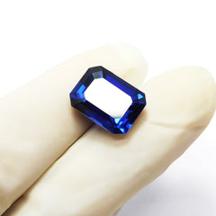 Natural Certified 9.25 Carat Tanzanite Blue Color Emerald Cut Loose Gemstone | Jwelery Making | Emerald Shape Gemstone