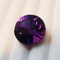 Certified Loose Gemstone Round Cut 7.65 Carat Purple Color Natural Tanzanite | PURPLE COLOR - Ring Size Gemstone