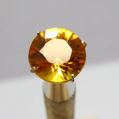 Yellow Color Sapphire Round Shape 7.32 Carat Certified Natural Loose Gemstone | Free Delivery Free Gift | Best On Sale