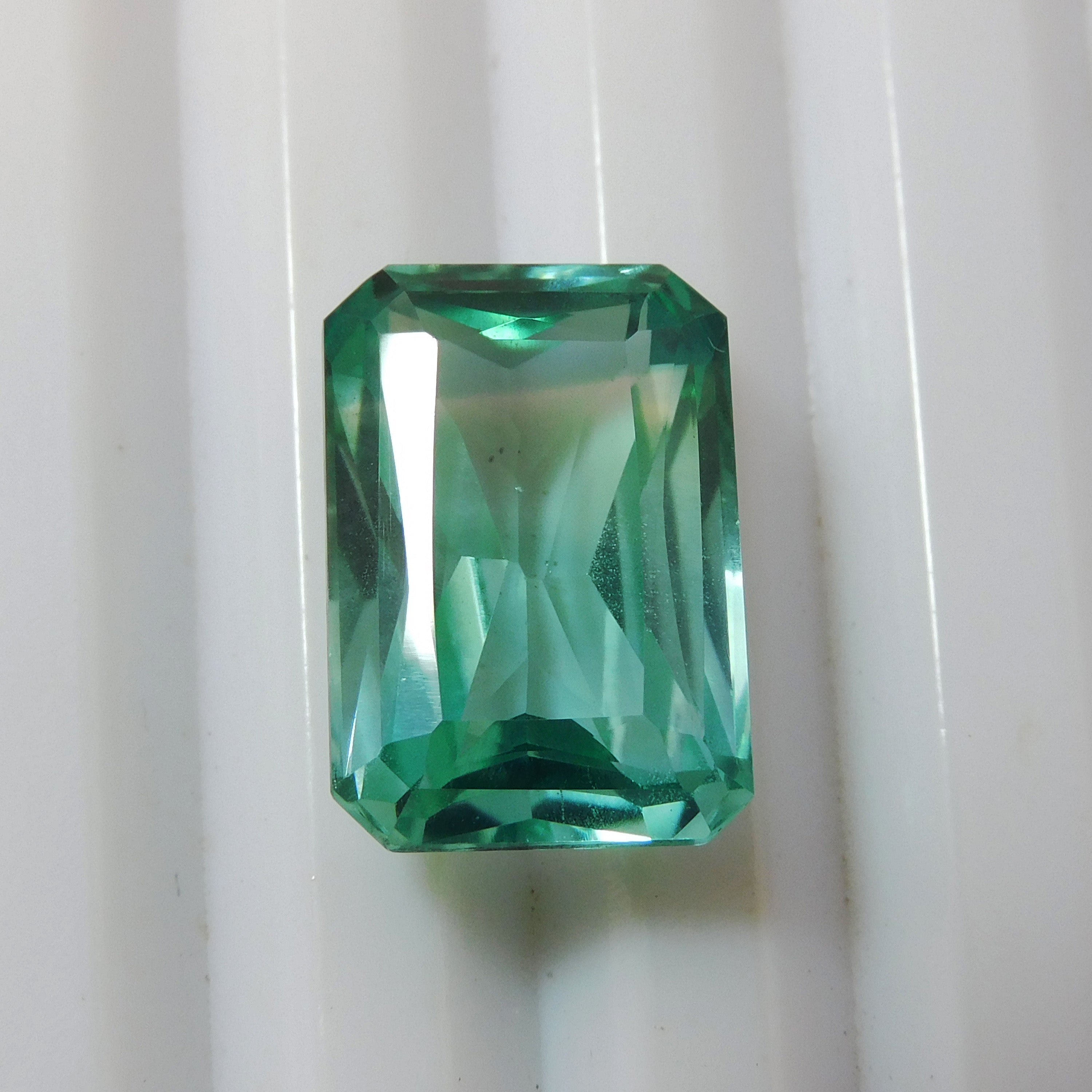 Sapphire Necklace !! Bluish Green 7.25 Carat Mini Cut Emerald Shape Certified Natural Loose Gemstone | ON SALE