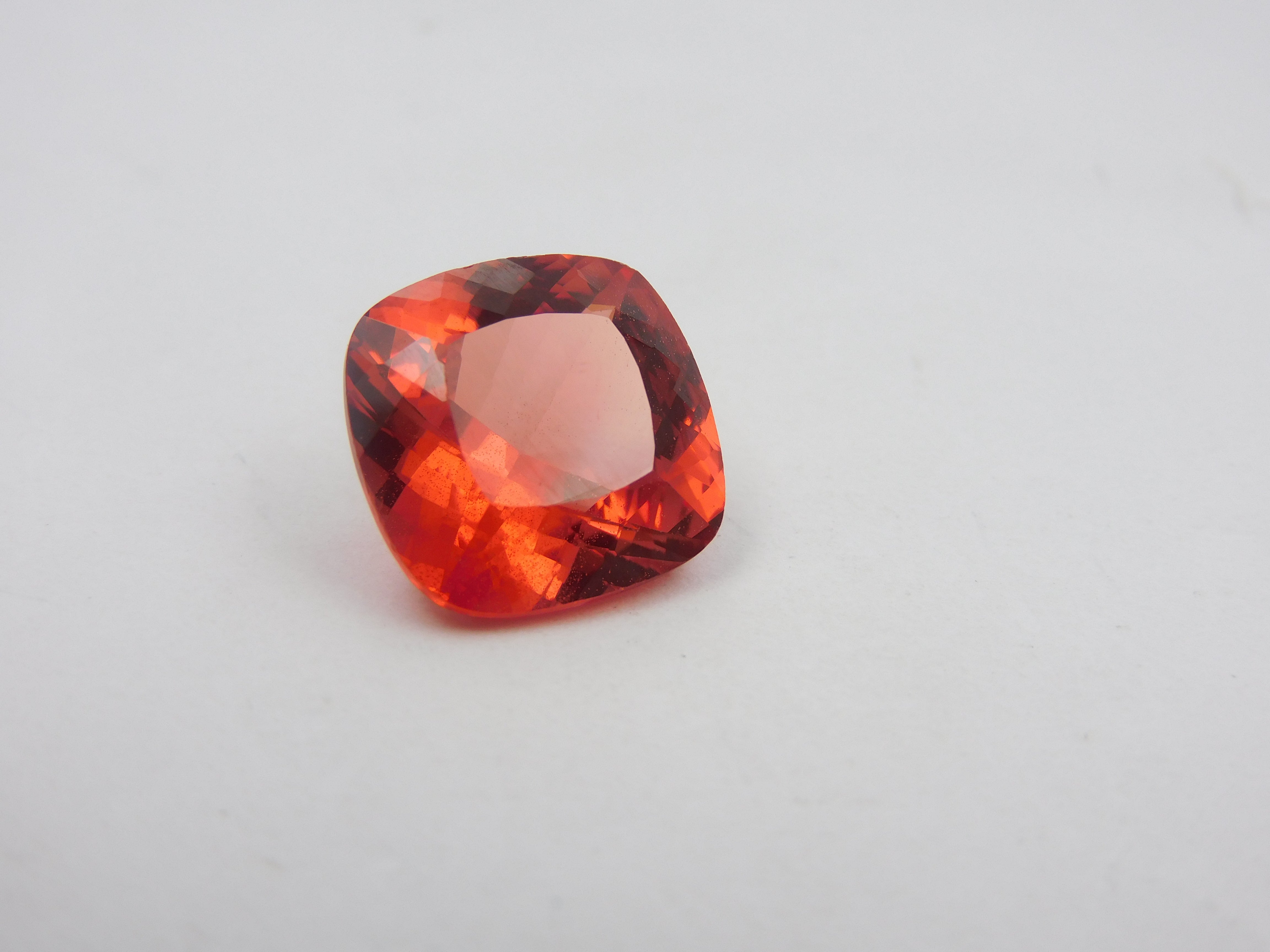 Sapphire Jwelery For Her/ Him | Gift For Her Birthday | 7.65 Carat Orange Color Square Cushion Shape Natural Certified Sapphire Loose Gemstone Free Shipping Free Gift