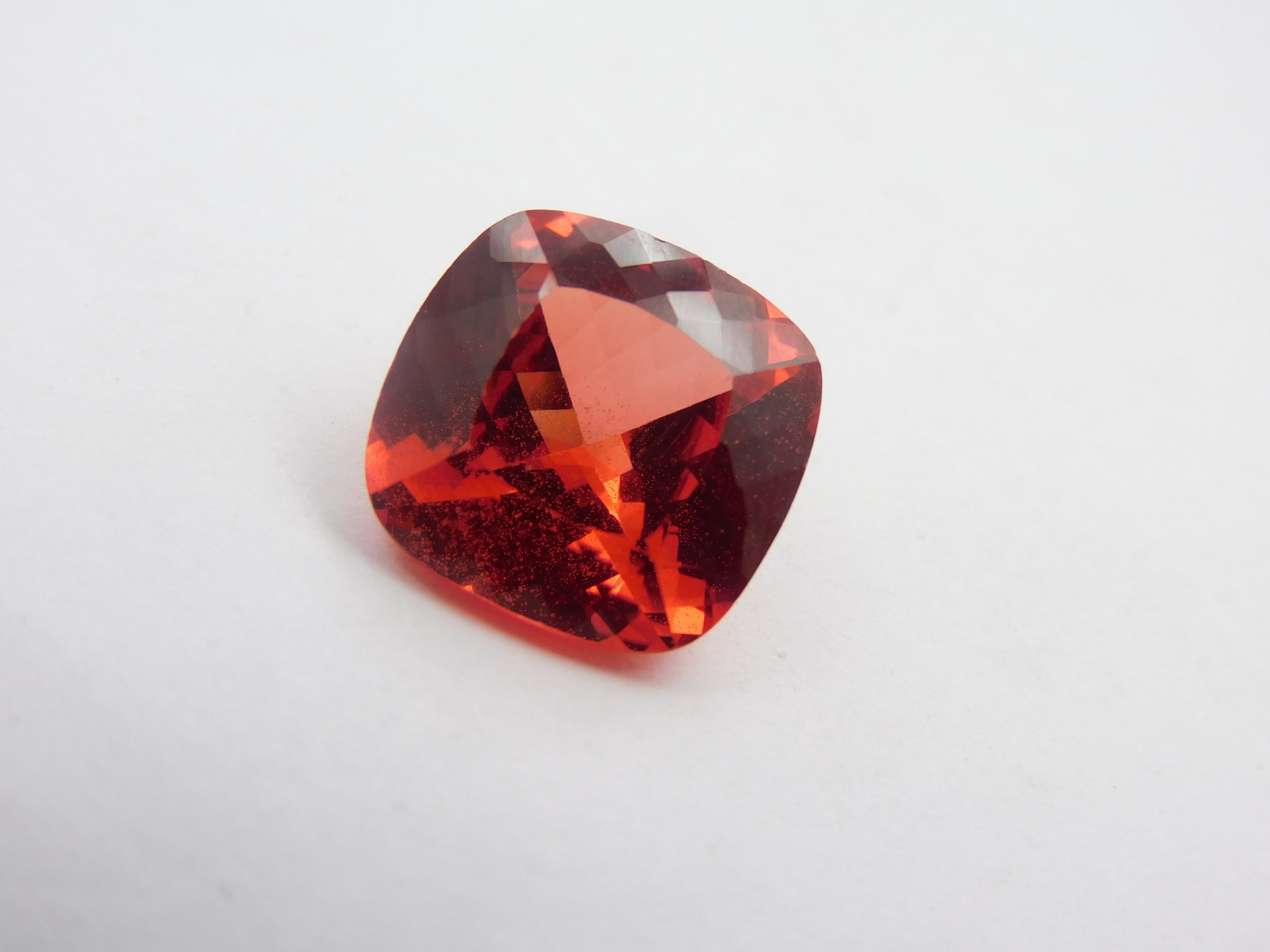 Sapphire Jwelery For Her/ Him | Gift For Her Birthday | 7.65 Carat Orange Color Square Cushion Shape Natural Certified Sapphire Loose Gemstone Free Shipping Free Gift