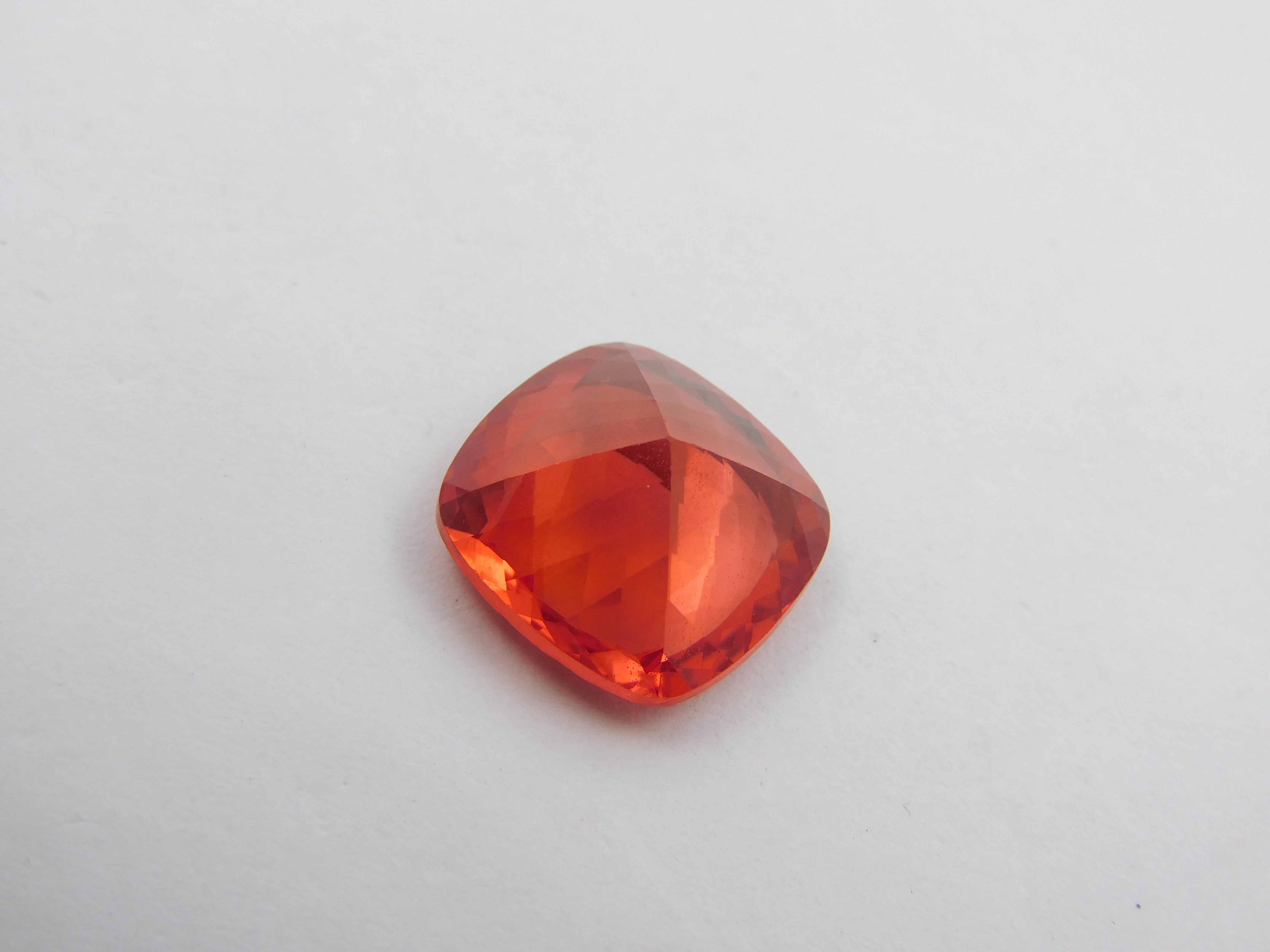 Sapphire Jwelery For Her/ Him | Gift For Her Birthday | 7.65 Carat Orange Color Square Cushion Shape Natural Certified Sapphire Loose Gemstone Free Shipping Free Gift