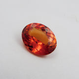 " IMPRESSIVE OFFER " Oval Shape Certified Natural 8.65 Carat Orange Color Sapphire Loose Gemstone Free Delivery - Free Gift , Best On Price