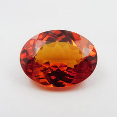 Orange Color Sapphire 9.65 Carat Oval Cut Certified Natural Sapphire Loose Gemstone | Free Shipping Free Gift | GRAB FOR IT