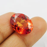 Orange Color Sapphire 9.65 Carat Oval Cut Certified Natural Sapphire Loose Gemstone | Free Shipping Free Gift | GRAB FOR IT