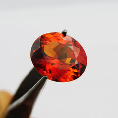 " ON SALE " 7.35 Carat Orange Sapphire Oval Shape Natural Certified Loose Gemstone | Free Shipping Free Gift | Best Offer