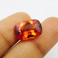 For Beautiful Jwelery !! Cushion Cut 7.25 Carat Natural Orange Sapphire CERTIFIED Loose Gemstone | Gift For Her / Him | Superior Offer