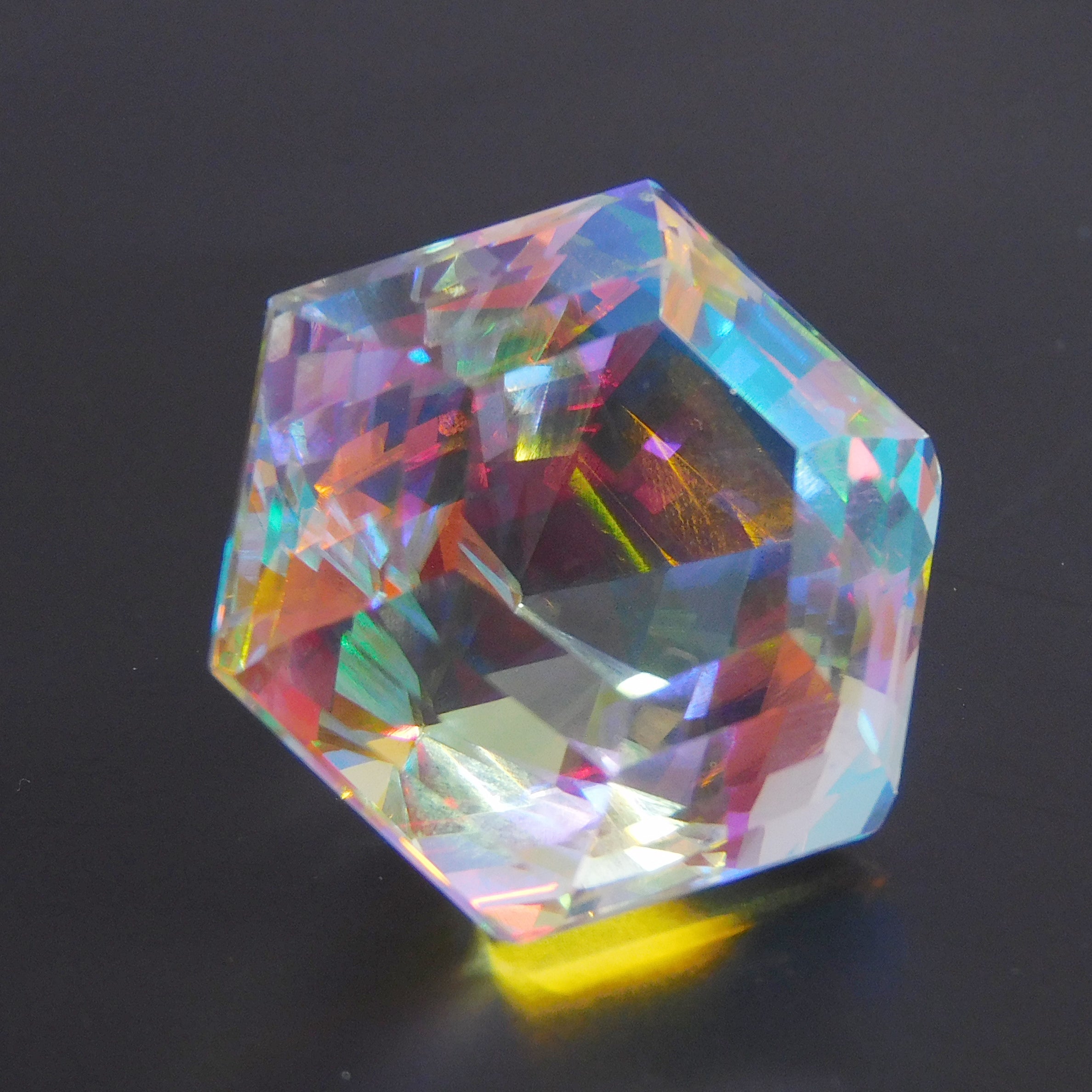 Beautiful Mystic Topaz !! Fancy Cut 68.70 Ct Natural Multi-Color Mystic Topaz Certified Loose Gemstone | Summer Special Offer | Bright Color Topaz