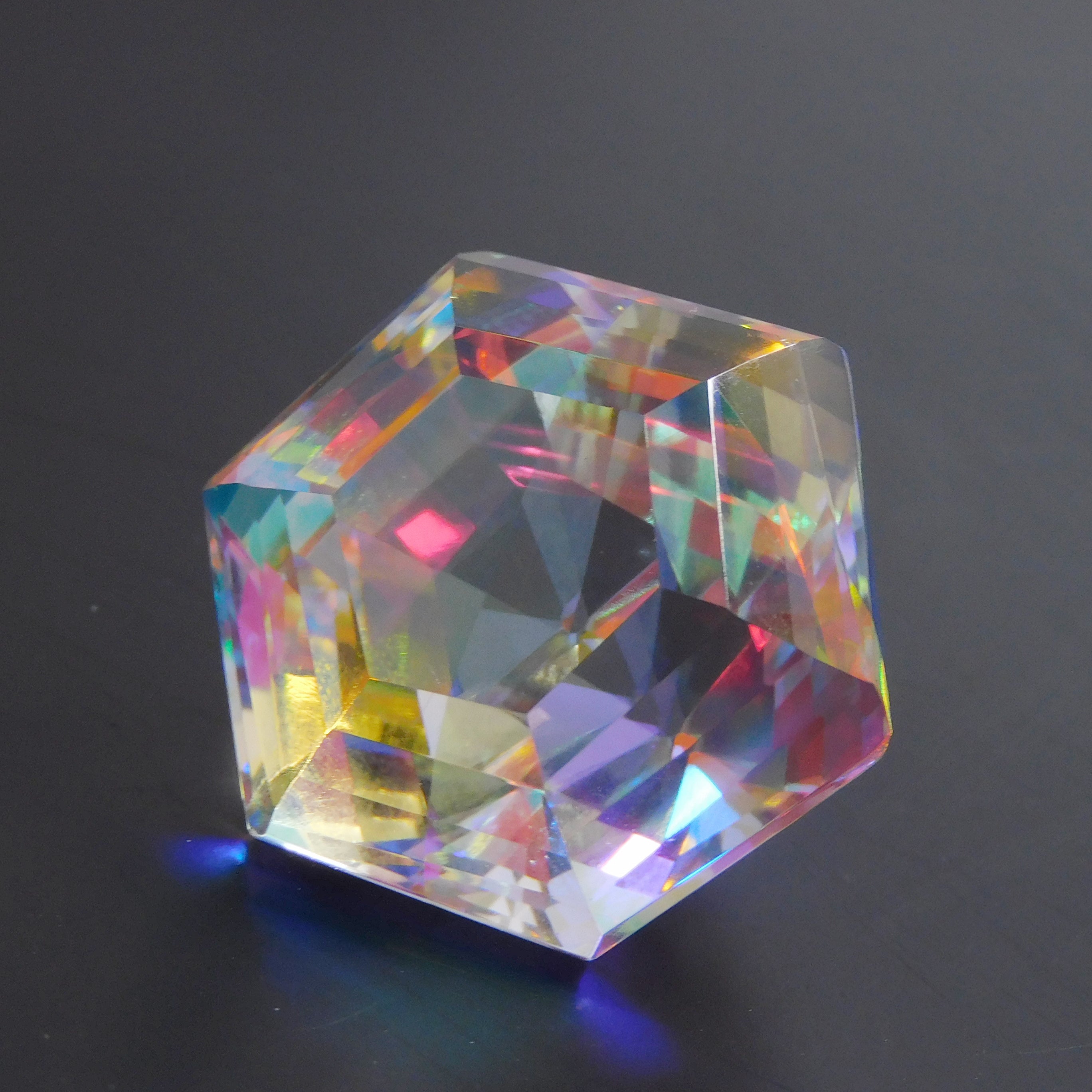 Beautiful Mystic Topaz !! Fancy Cut 68.70 Ct Natural Multi-Color Mystic Topaz Certified Loose Gemstone | Summer Special Offer | Bright Color Topaz