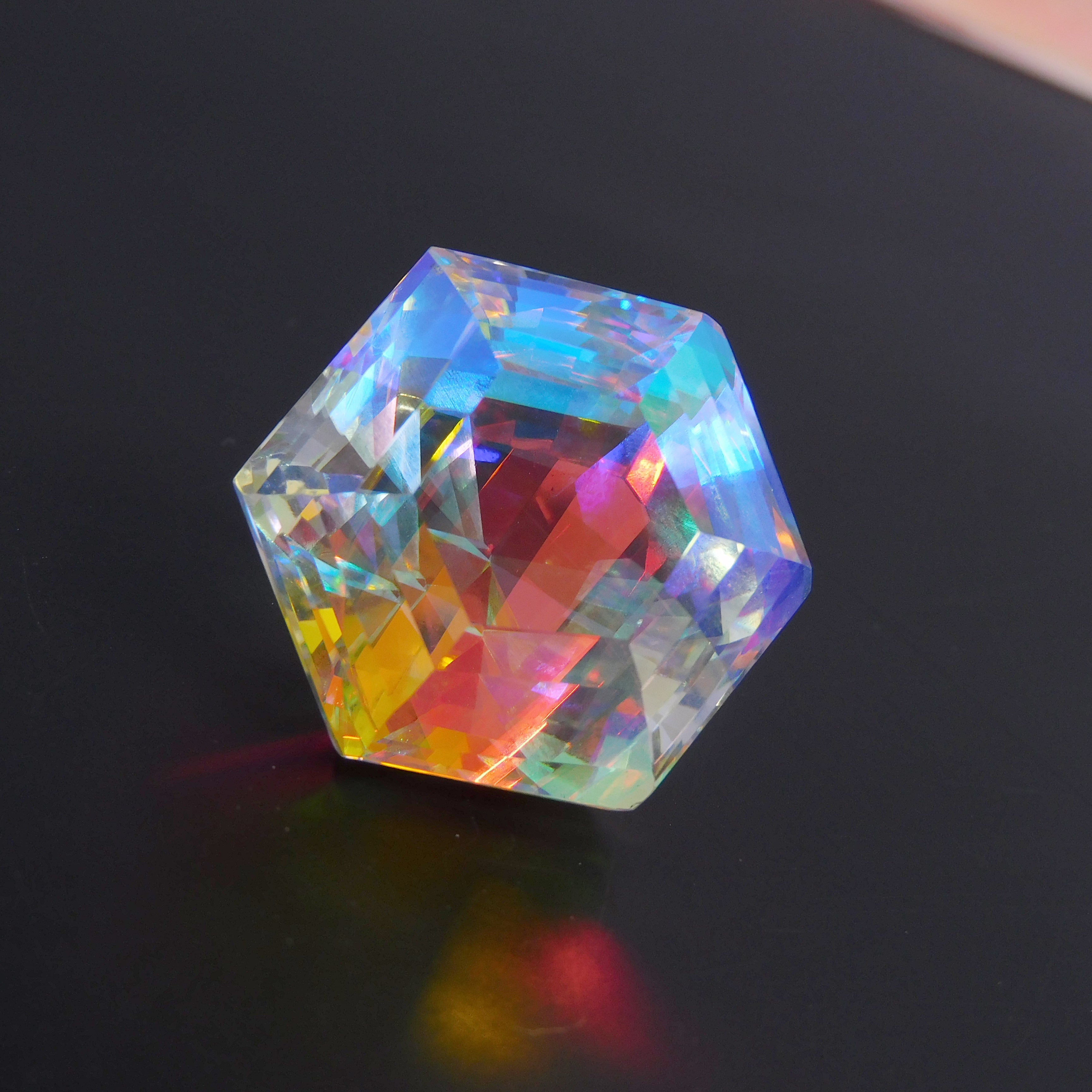 Beautiful Mystic Topaz !! Fancy Cut 68.70 Ct Natural Multi-Color Mystic Topaz Certified Loose Gemstone | Summer Special Offer | Bright Color Topaz