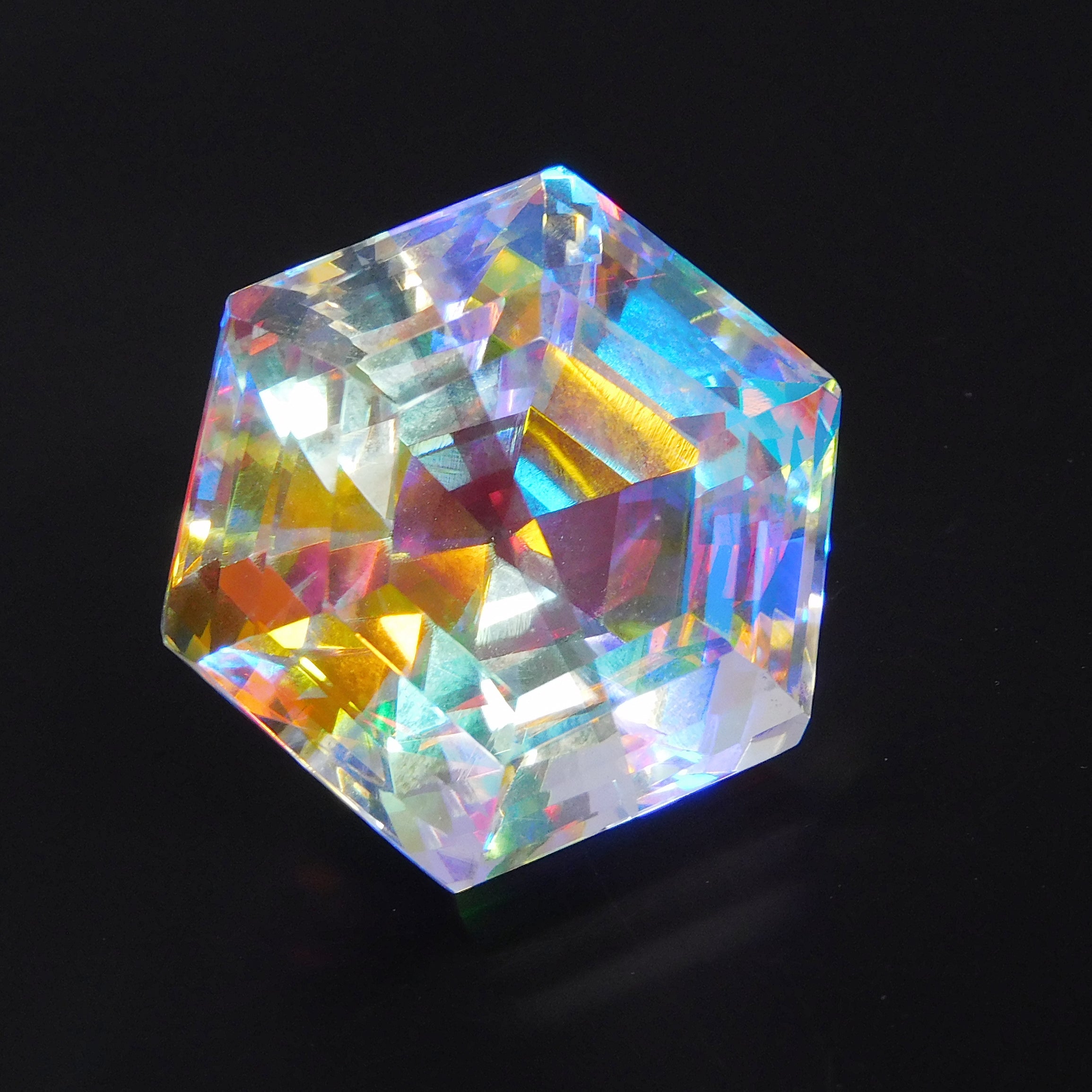 Beautiful Mystic Topaz !! Fancy Cut 68.70 Ct Natural Multi-Color Mystic Topaz Certified Loose Gemstone | Summer Special Offer | Bright Color Topaz