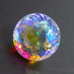 Most Amazing Gemstone !! CERTIFIED Multicolor Topaz 48.55 Ct Mystic Topaz Natural Round Cut Loose Gemstone | Free Shipping & Gift