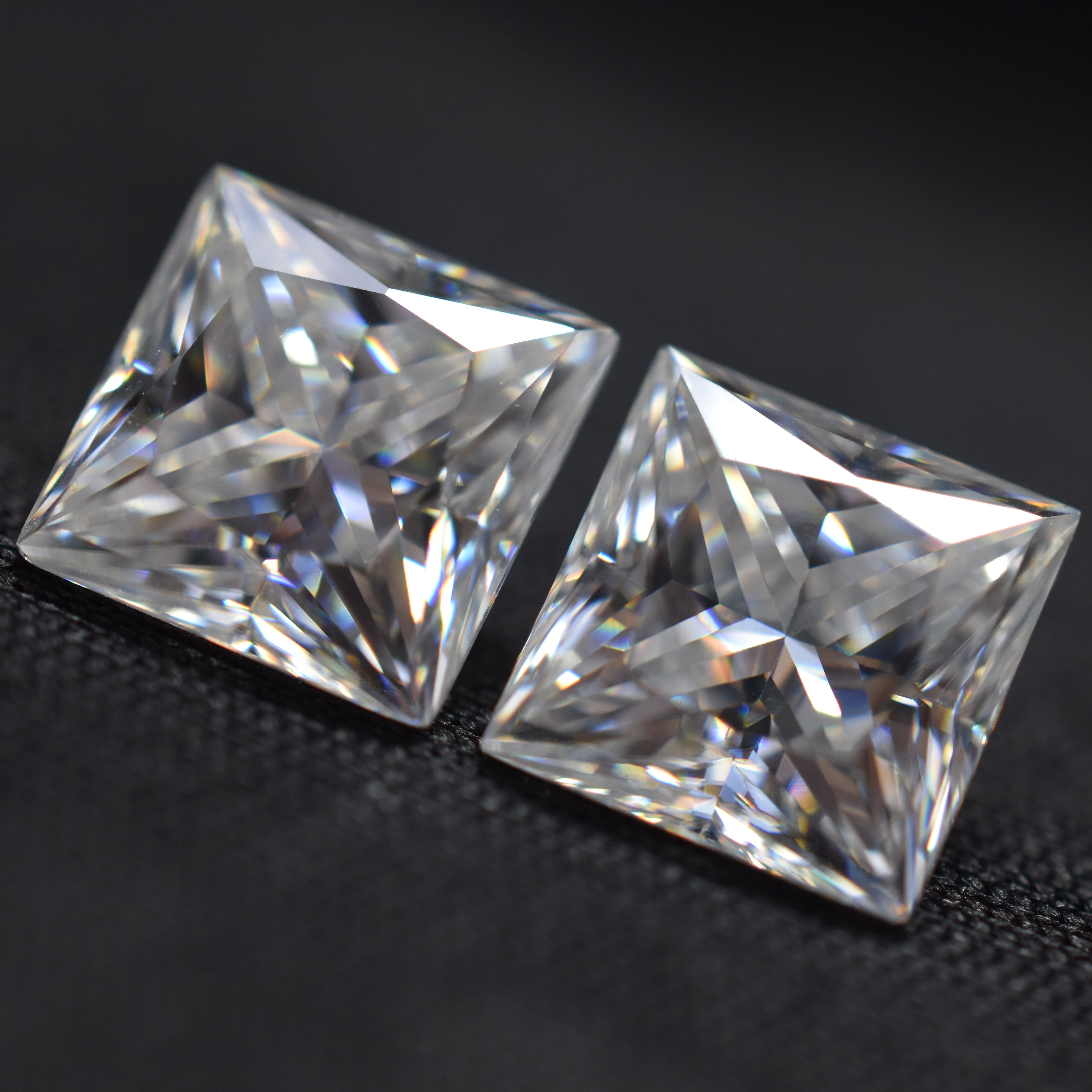 Amazing Offer On Moissanite Gems !!! 5.5x5.5 MM VVS1 E Color Moissanite 1.82 Ct Pair Loose Gemstone Square Cut 2 Pcs CERTIFIED | Jewelry Making Gemstone | Free Delivery & Gift