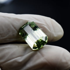 Bluish Green Natural Sapphire 23.50 Ct CERTIFIED Emerald Cut Loose Gemstone | Ring Size | Gift For Her/ Him