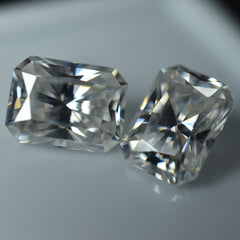 Moissanite Gem 7.02 Carat CERTIFIED Moissanite Gemstone 10x8 MM VVS1 D Color Radiant Cut Pair Loose Gemstone Pendant Making Gem | Bumper Offer | Free Delivery Free Gift